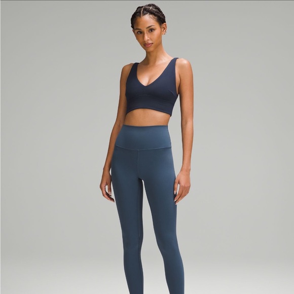 Lululemon Align V-Neck Bra Light Support C/D Cup True Navy Size 6 - Picture 3 of 5